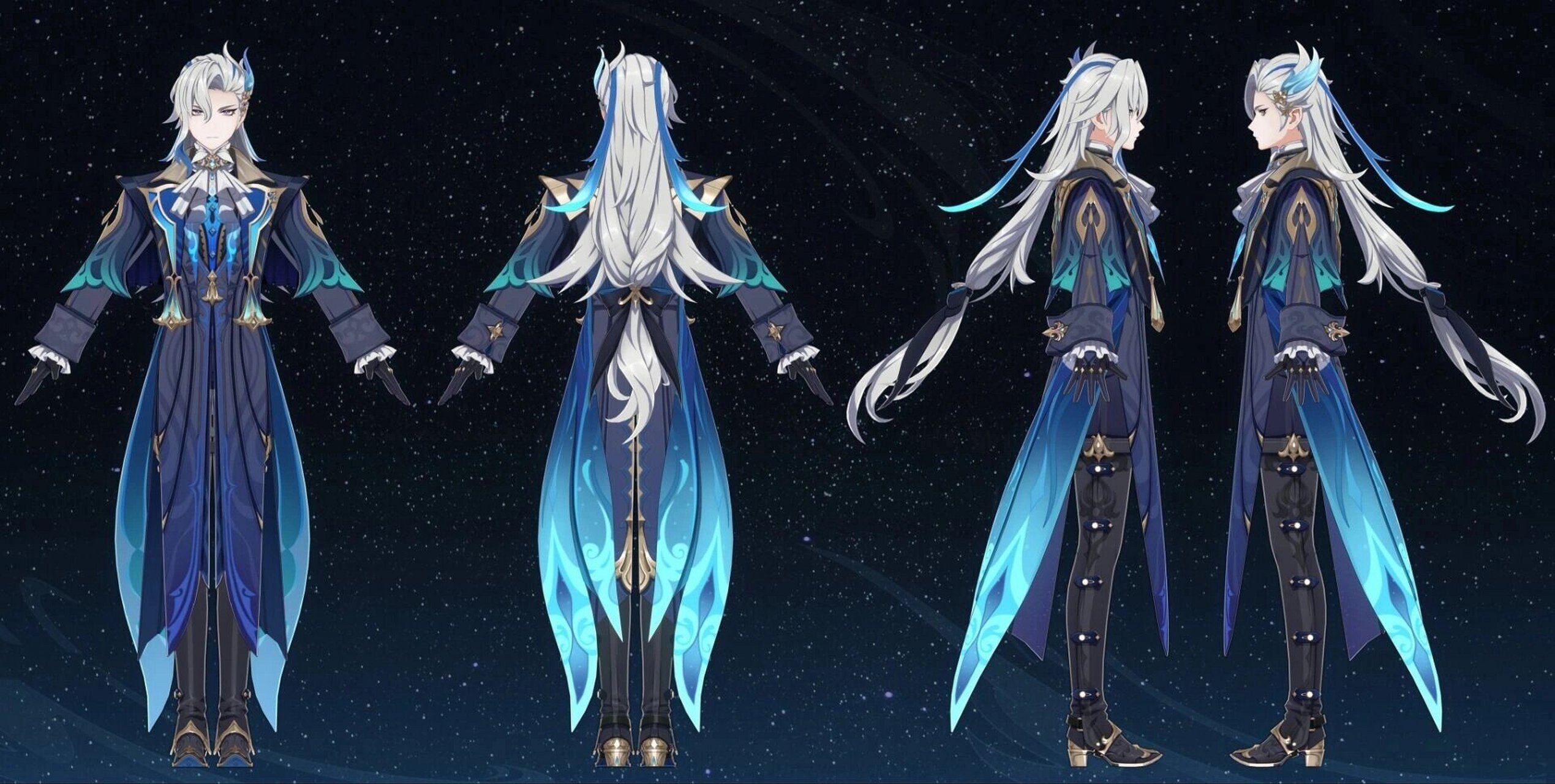 原神枫丹部分新角色三视模型及进池预测 来源:mero