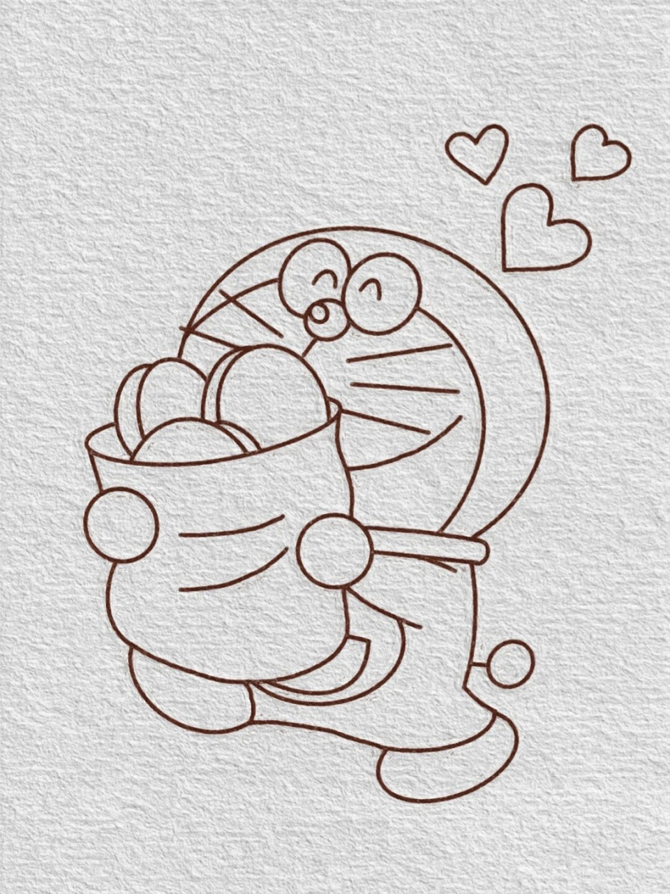 哆啦a梦简笔画教程已附色(100/46) 好多人说我喜欢圆嘟嘟的东东,没