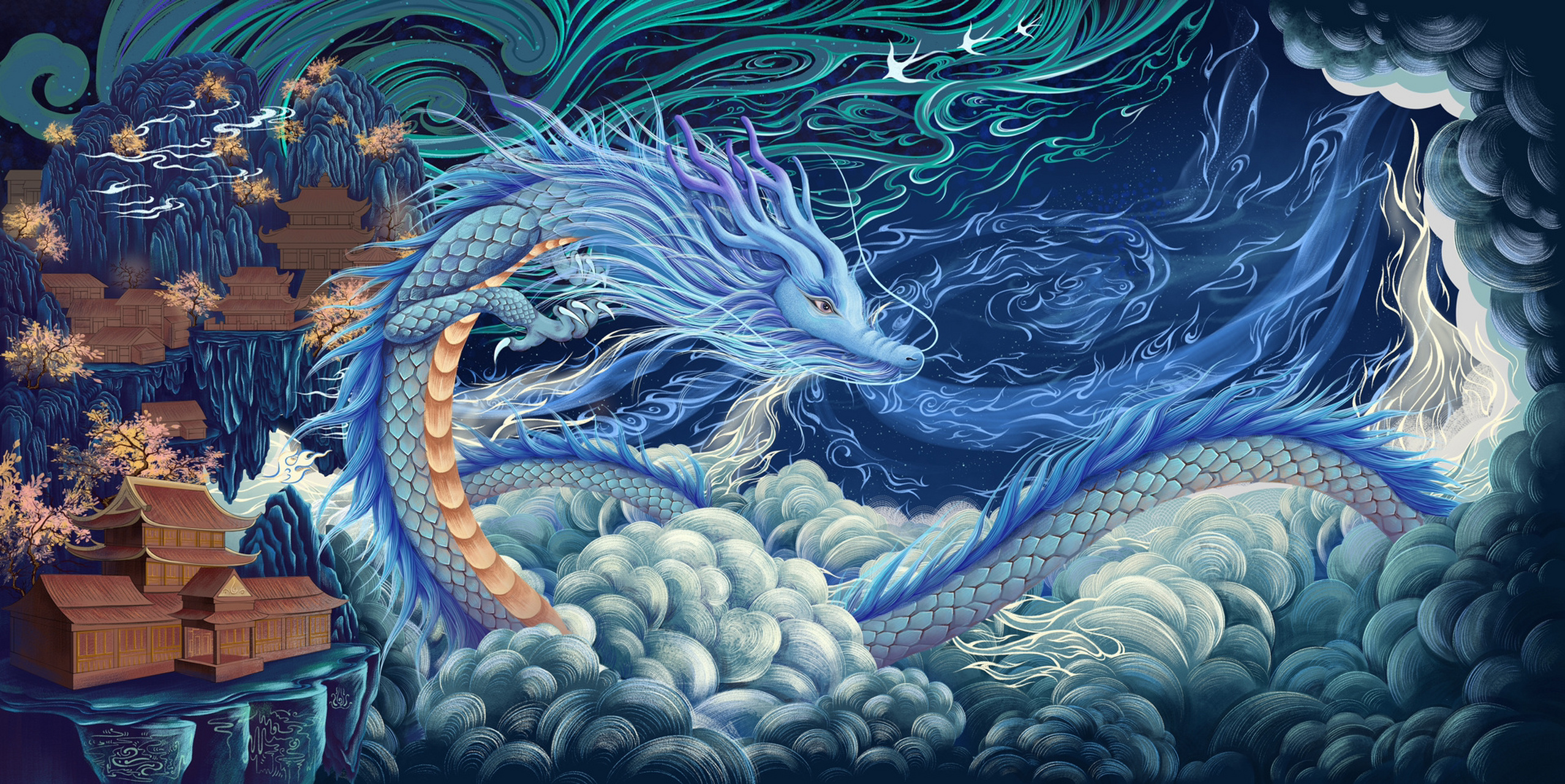 故有"天神之贵者,莫贵于青龙".#四象神兽# #青龙# #四大神兽# #深海