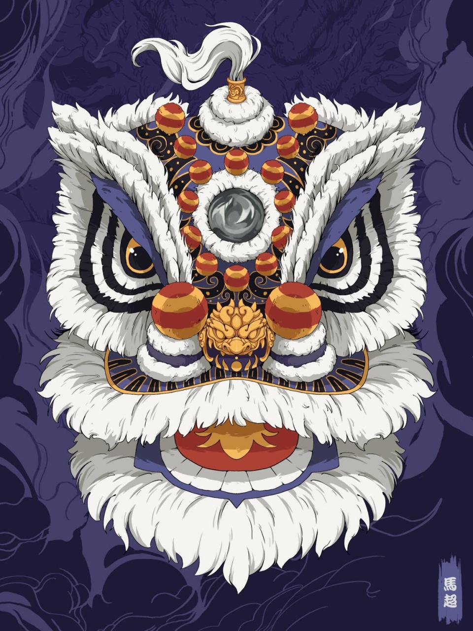 去年给网易率土之滨广东区画的醒狮活动图 五虎将分别为:红色关羽,黑