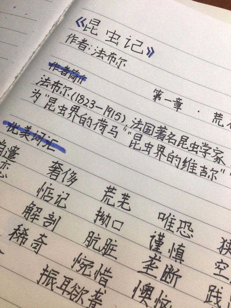 《昆虫记》读书笔记 第一章～781507