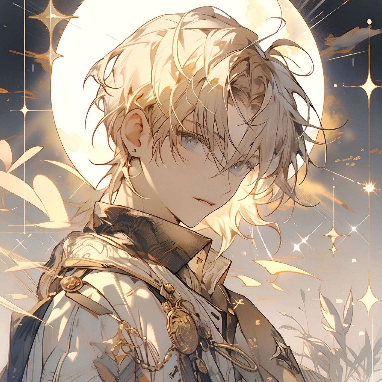 金色系动漫男头‖动漫风格男生头像