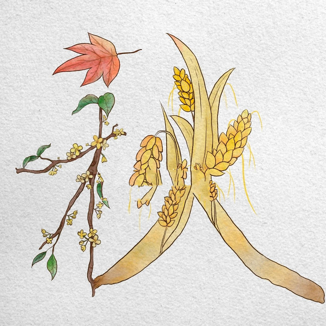 装饰字体设计 | 春夏秋冬957715937815 工具:procreate