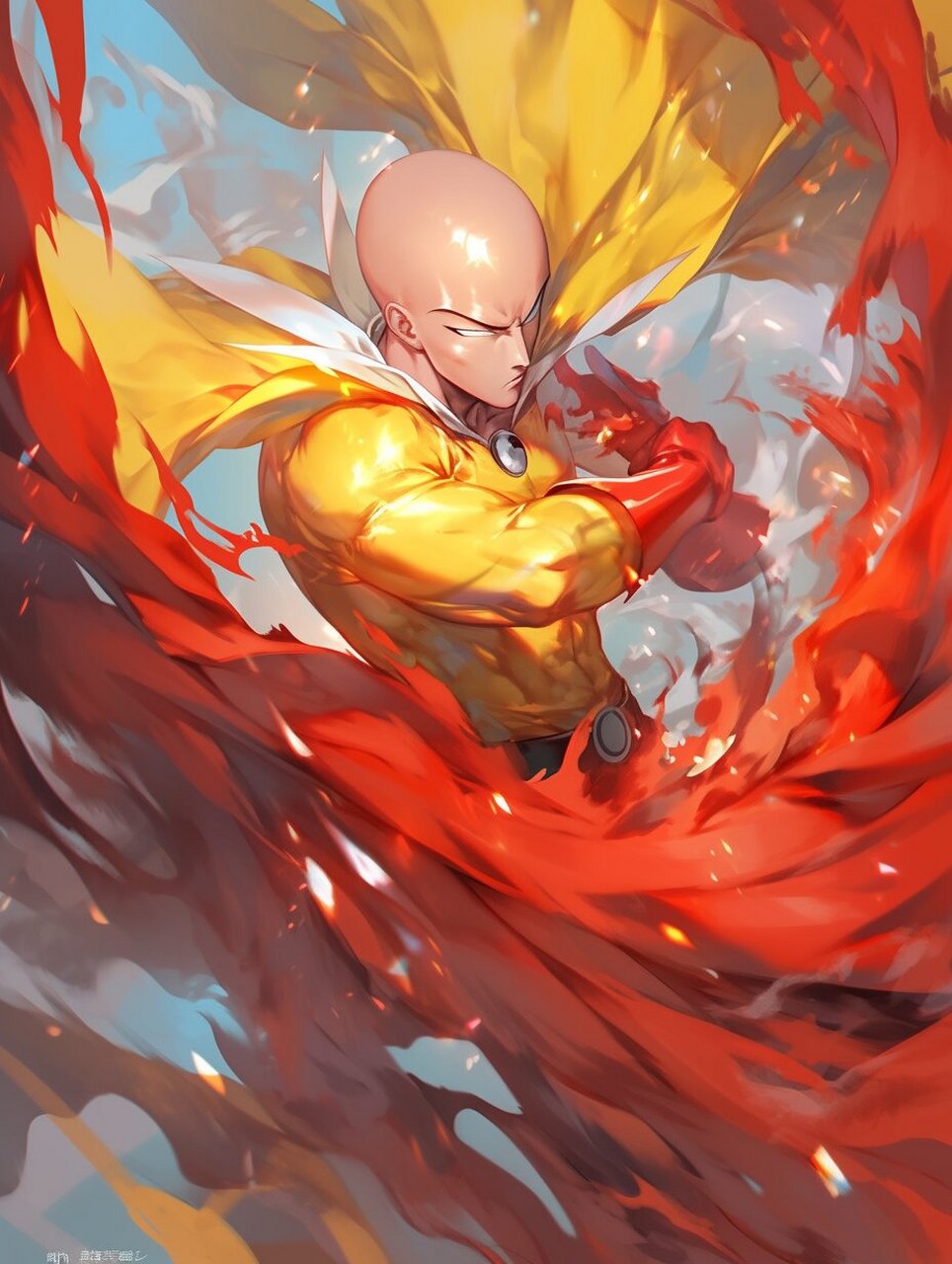 一拳超人|埼玉|aigc 埼玉,男,英雄名:秃头披风侠.又名一拳超人.