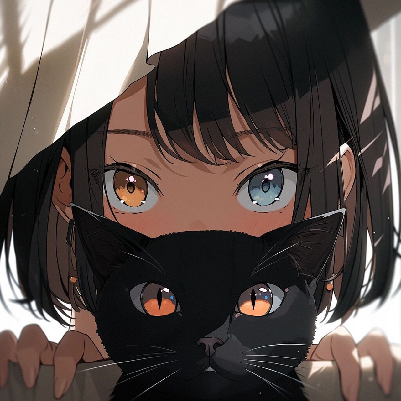 异瞳少女61and93 小黑猫叫花花!很乖很乖哦