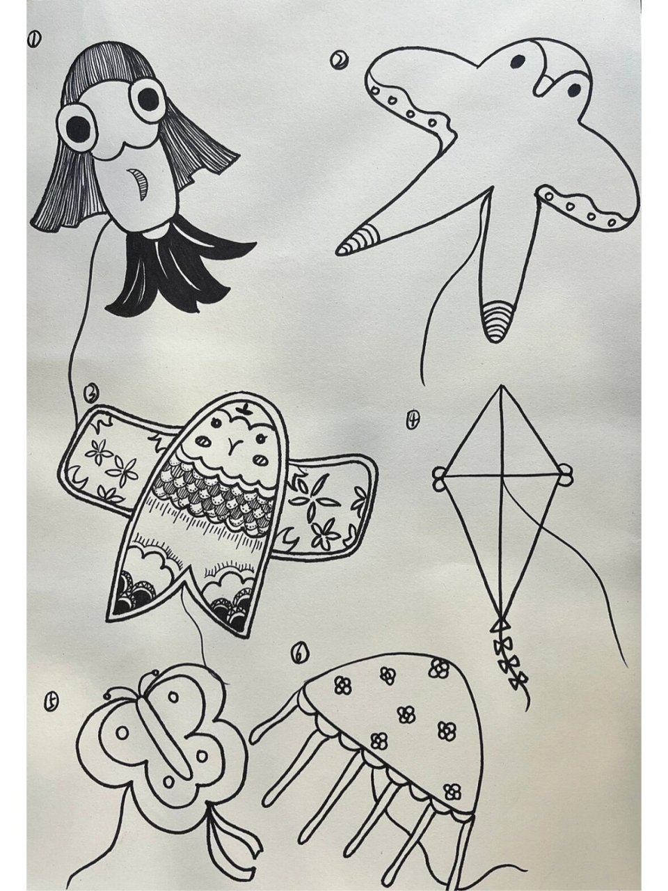 12种绘画风筝的简笔画画法