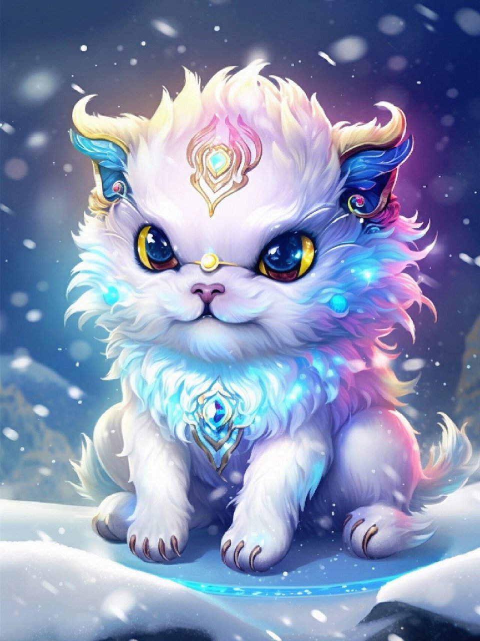 ai绘画系列作品更新! 祥瑞麒麟神兽!雪地麒麟宝宝!