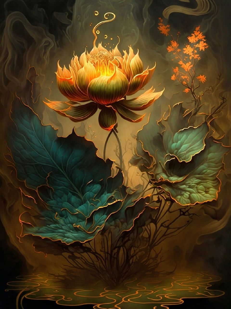 金莲本是佛前花,只因为你降人间;如若人间无灾祸,永驻荷塘又如何!