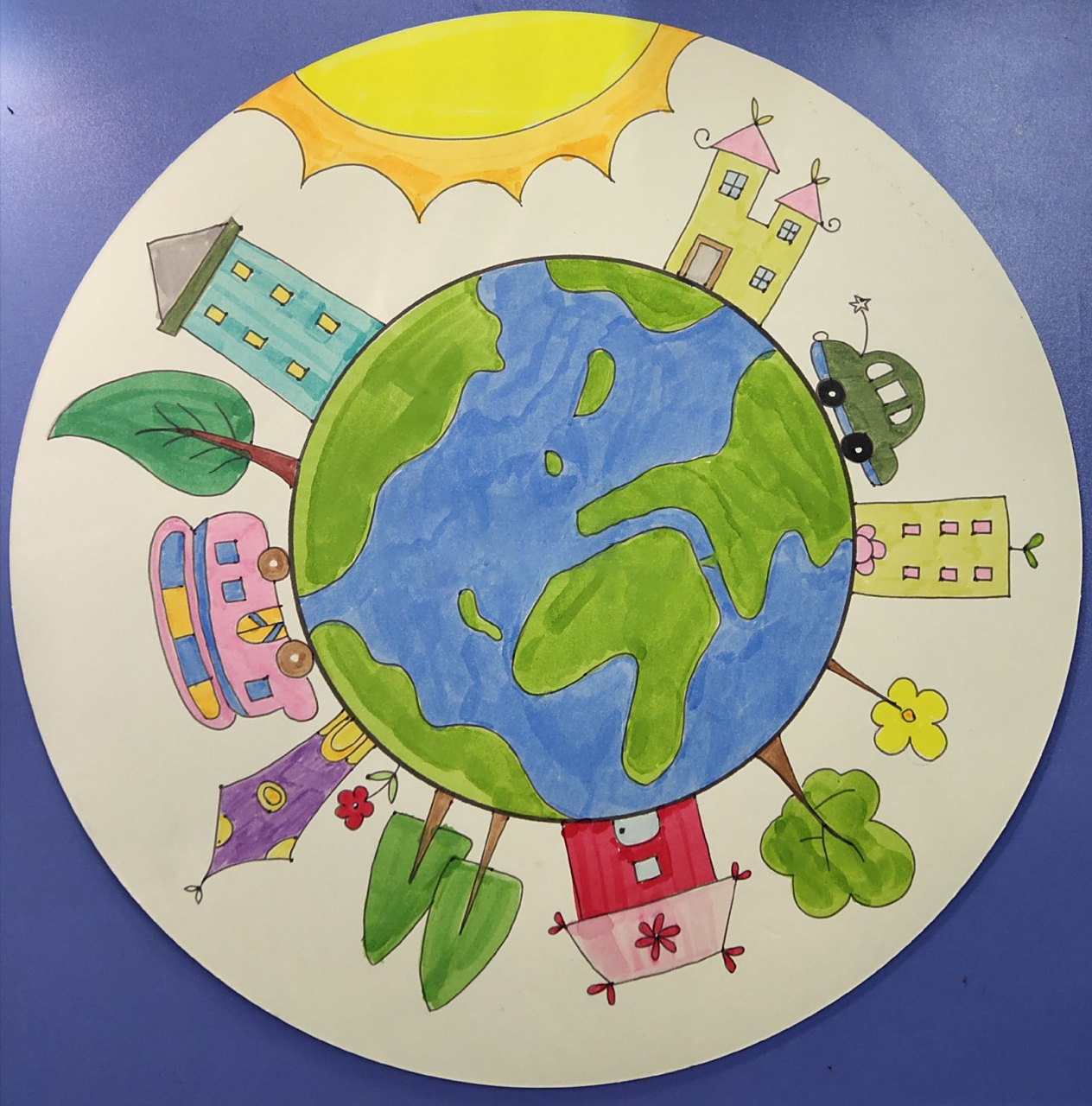 儿童主题画~~地球