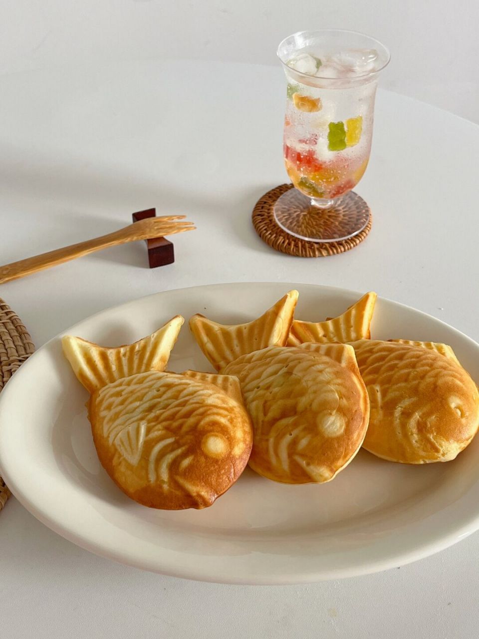 红豆鲷鱼烧95&小熊软糖气泡水01 阴天在家做一个日式红豆鲷鱼烧