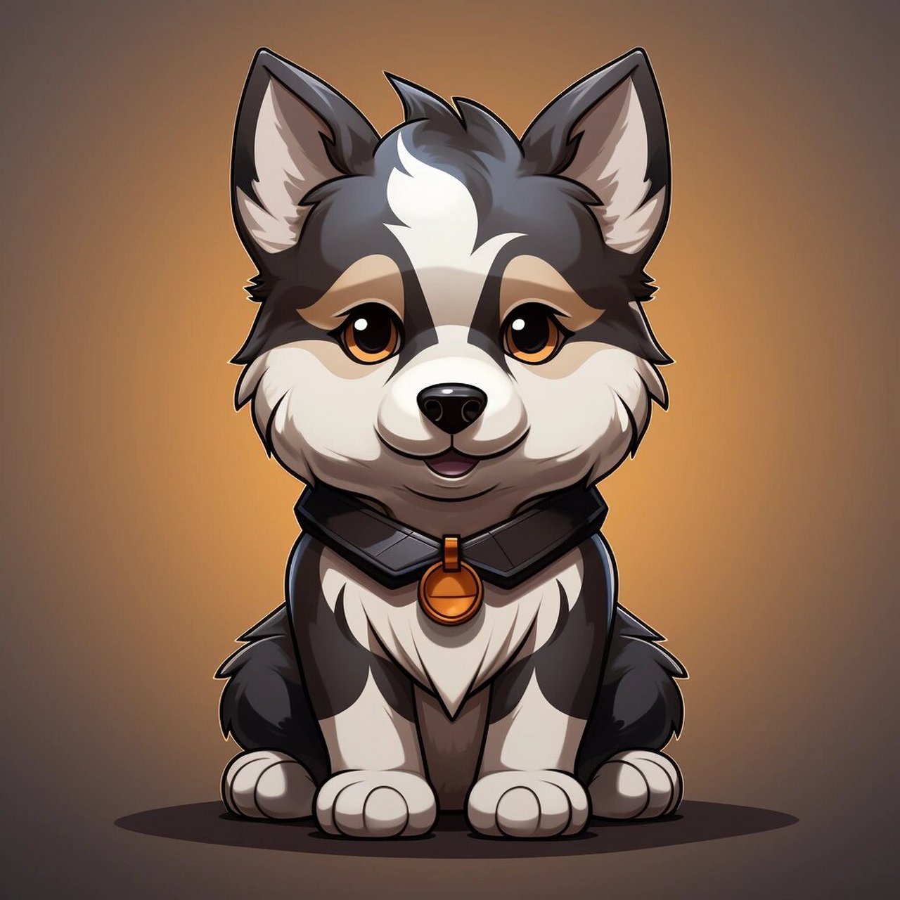 狗狗插画头像设计|哈士奇