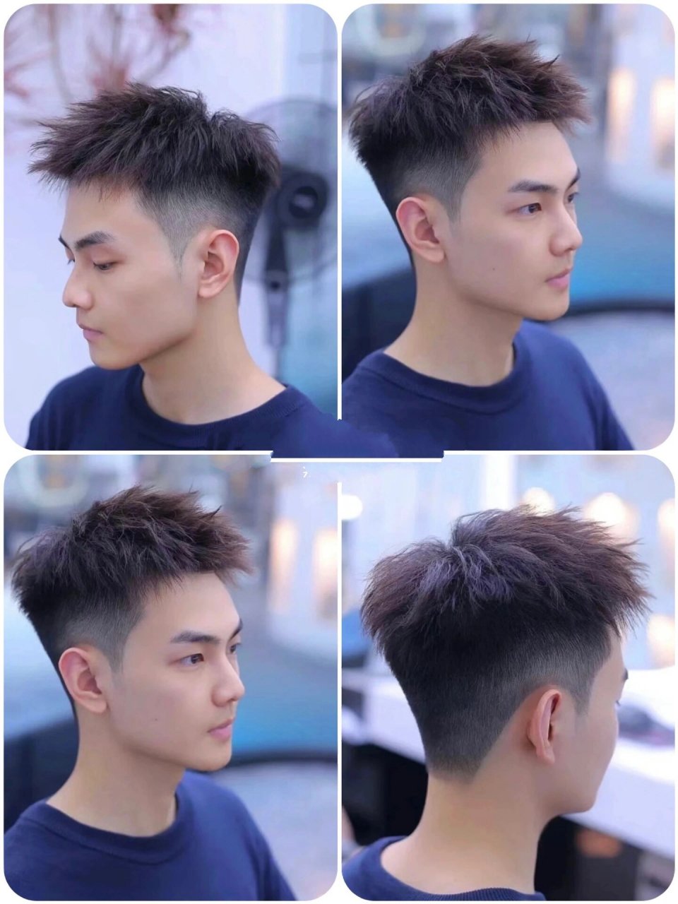 清爽摩根前刺发型,值得拥有  清爽摩根前剌短发 男士烫发1男生一定要