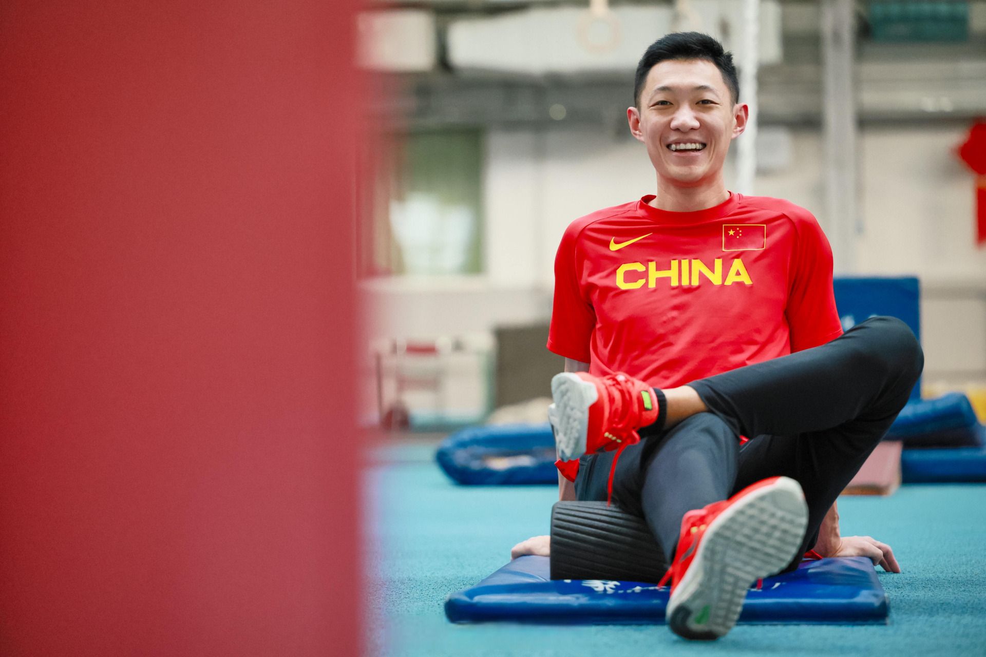 探营-跳远运动员王嘉男  (中国体育图片摄影者鹿麟 摄) #中国田径