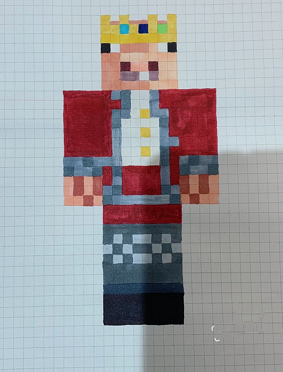 mc 猪神technoblade像素画 纪念猪神