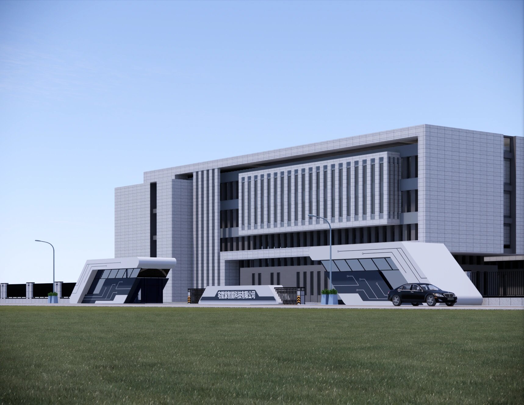 工厂大门效果图图纸设计