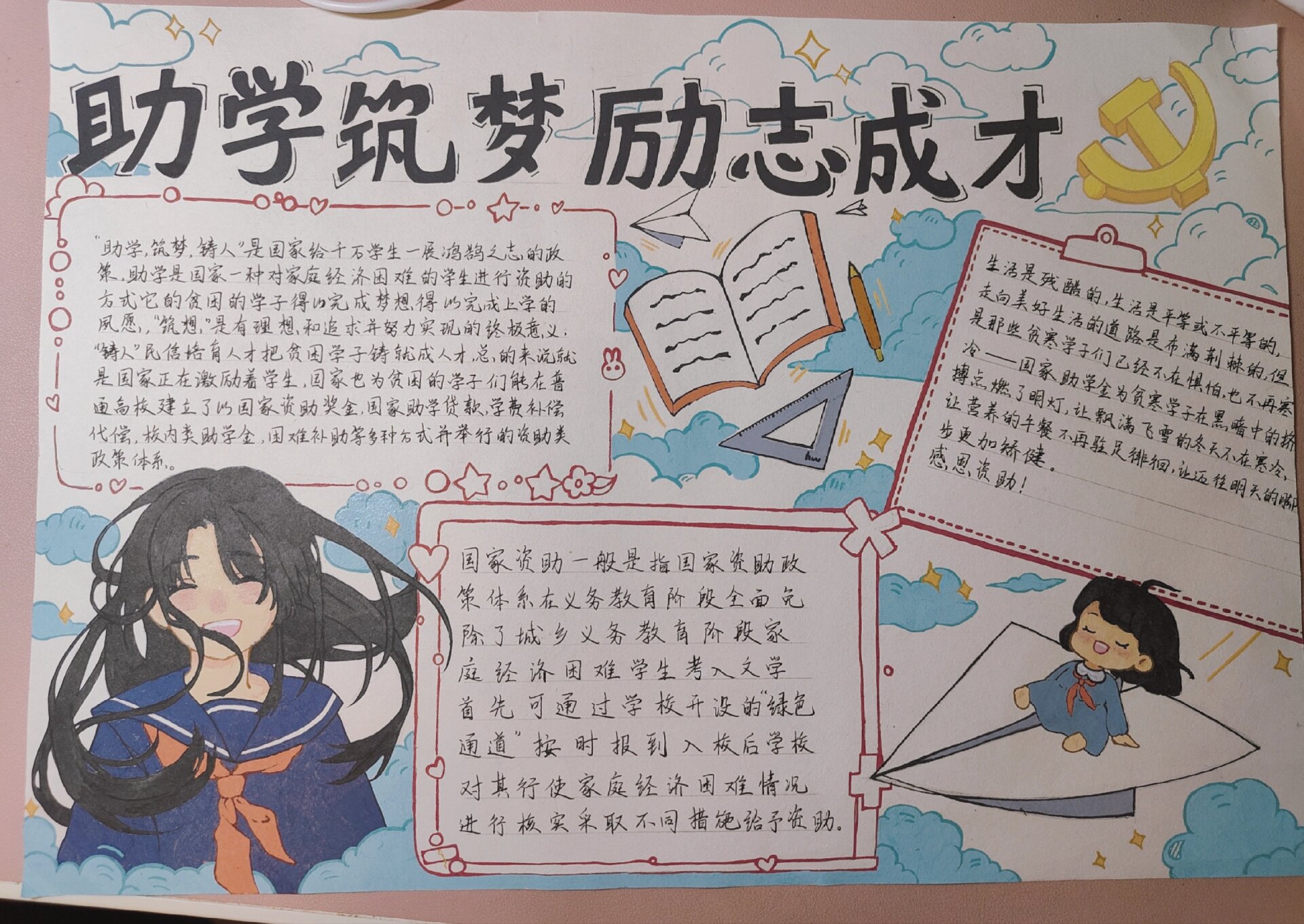 助学助梦励志成才主题手抄报@翠绿之地的动态