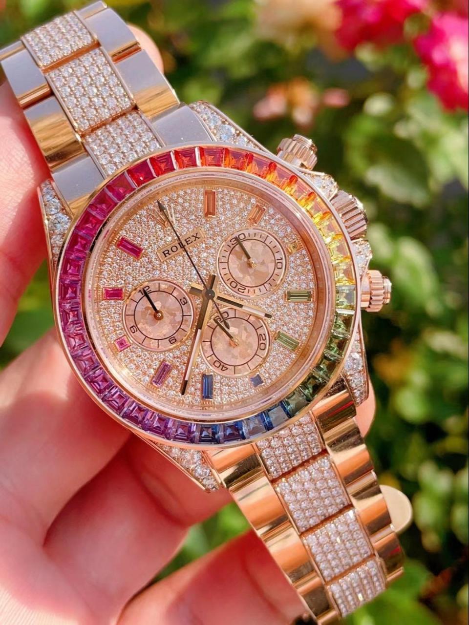 劳力士迪通拿原装钻116595,彩虹迪,21年全套附件