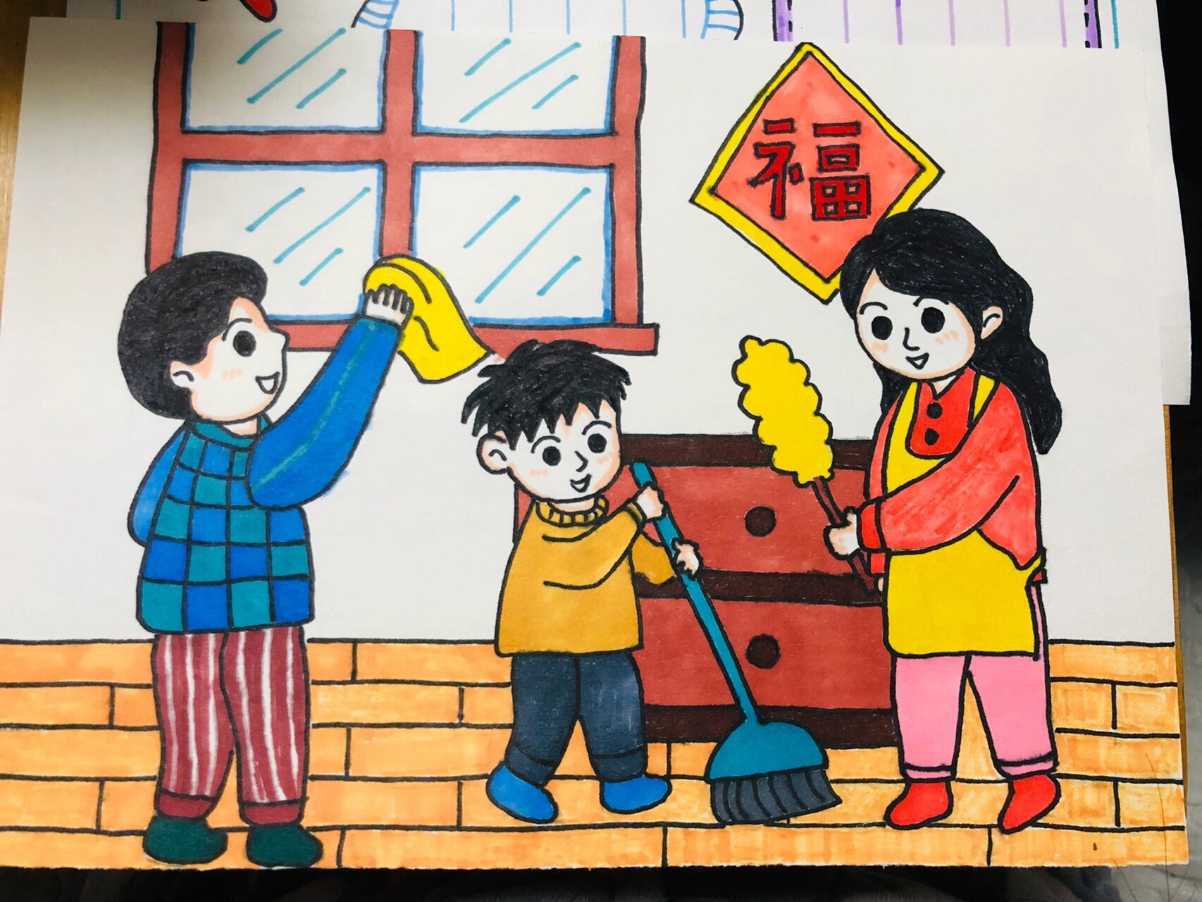 幼儿园大扫除画画图片图片