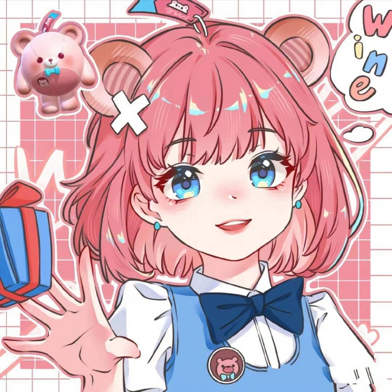 最后送你们 我找了好久的小蓝和小粉情头