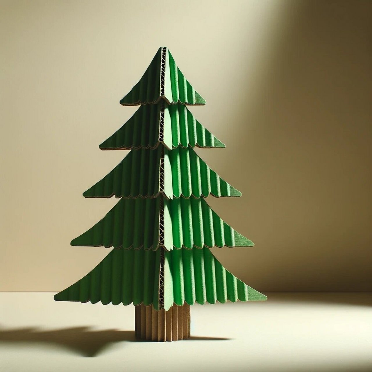 瓦楞纸圣诞树 #纸板圣诞树手工制作# #圣诞装饰# #环保圣诞树# #纸板