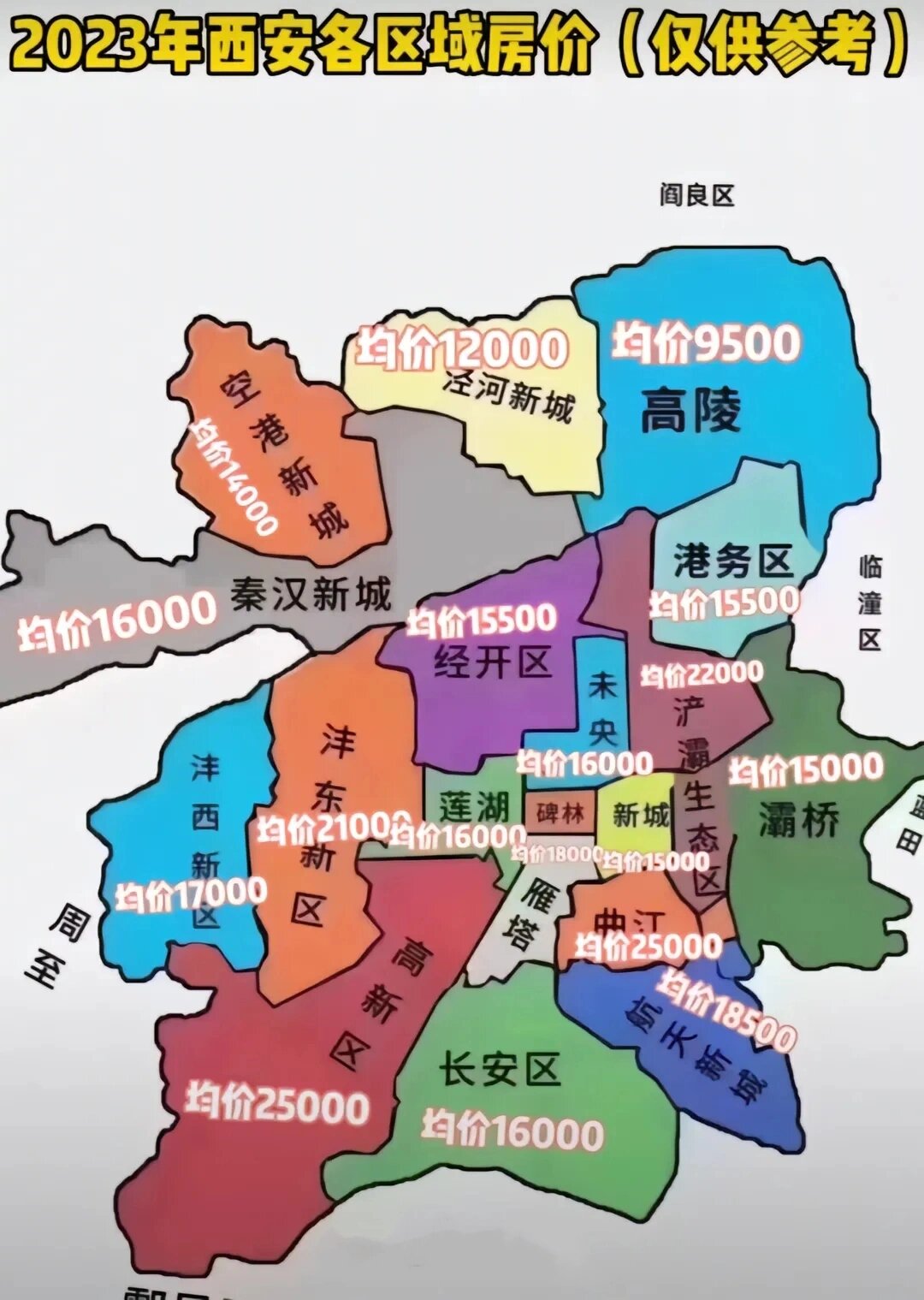 西安房价地图2022图片