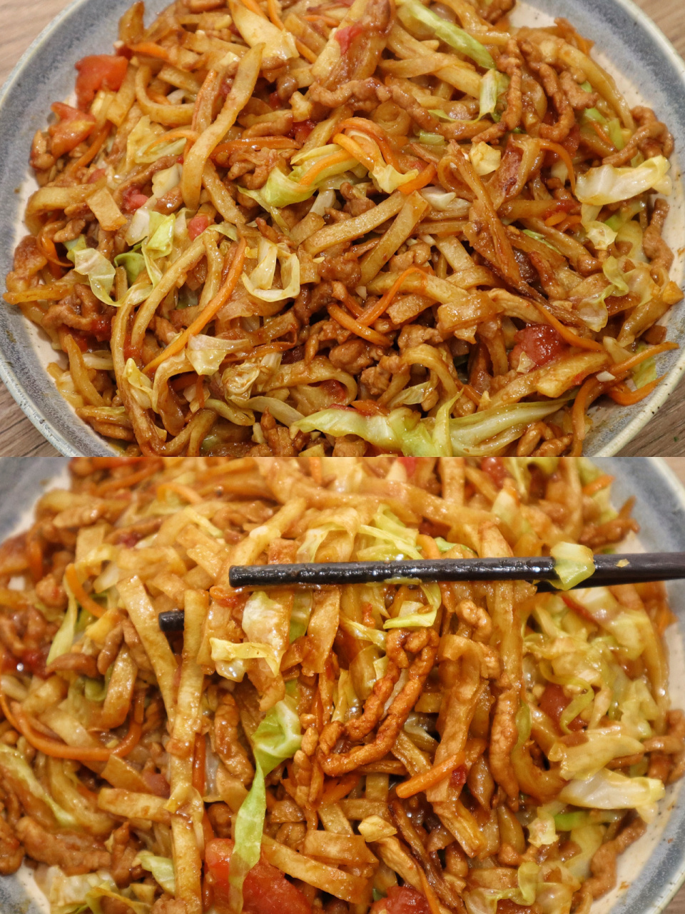 从小吃到大的肉丝炒饼6015对不起我分享晚了 这个肉丝炒饼我真是