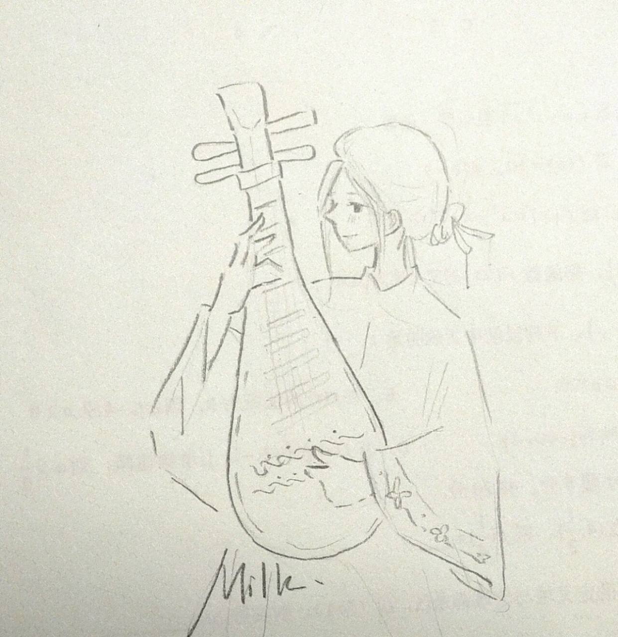 琵琶 最后一弹啦,赶紧写作业去了,白白