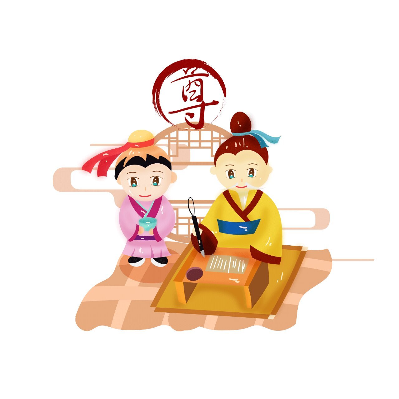 环创素材| 幼儿园国学礼仪插画 #幼儿园国学礼仪#0202#插画#02