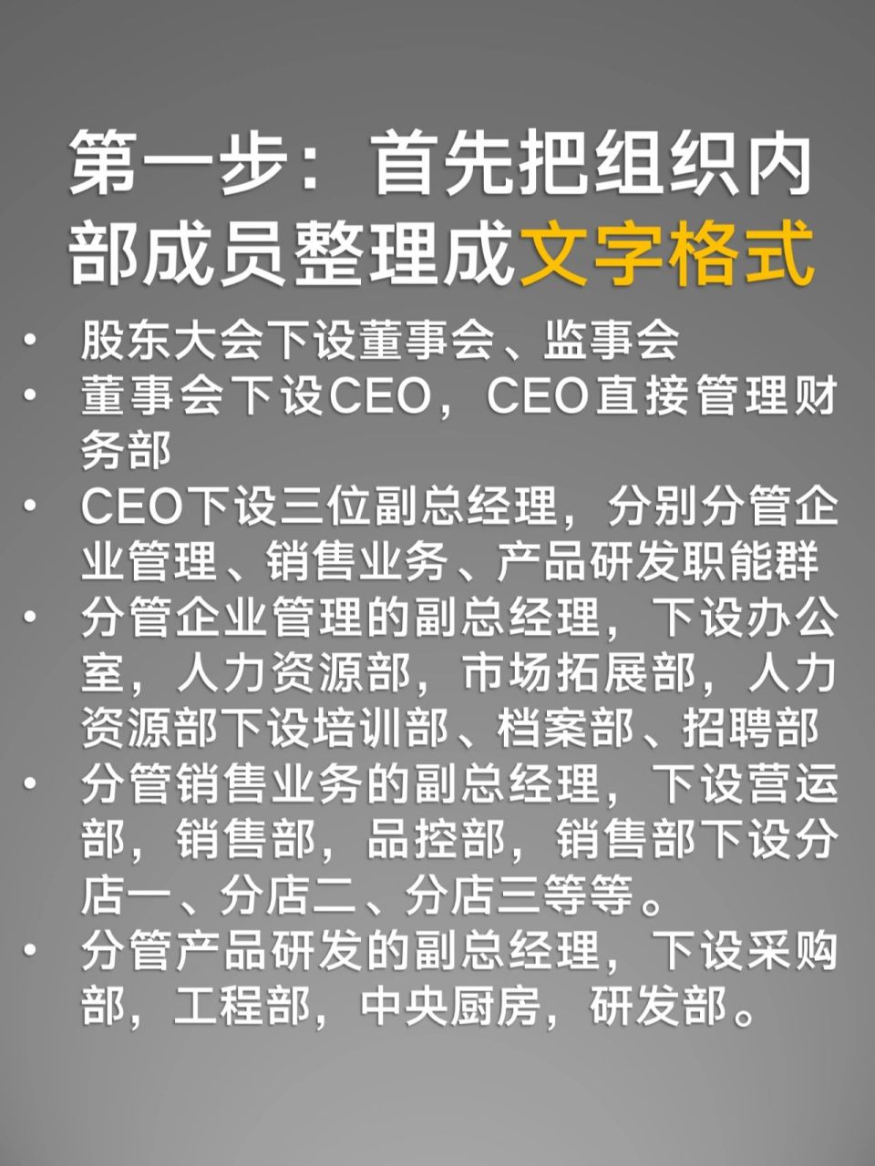 分享一個餐飲企業組織架構圖 分享一個餐飲企業組織架構圖的畫法,嘗試