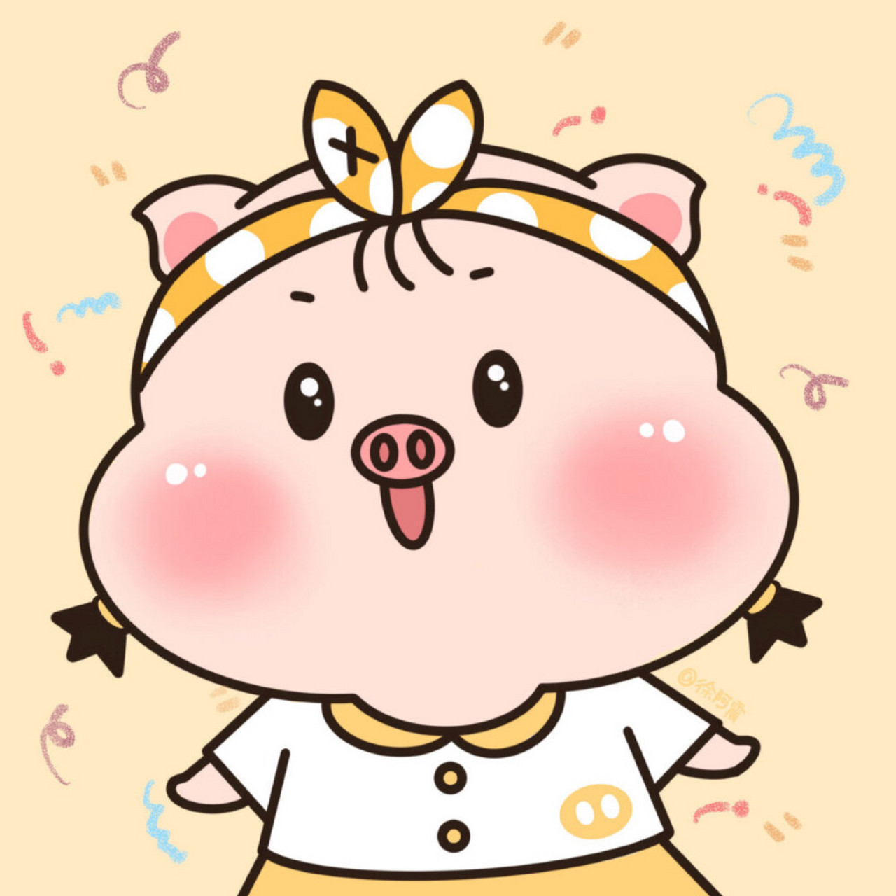 猪头像 99宝子们,今天我来给你们分享一些超可爱的猪头像啦04!