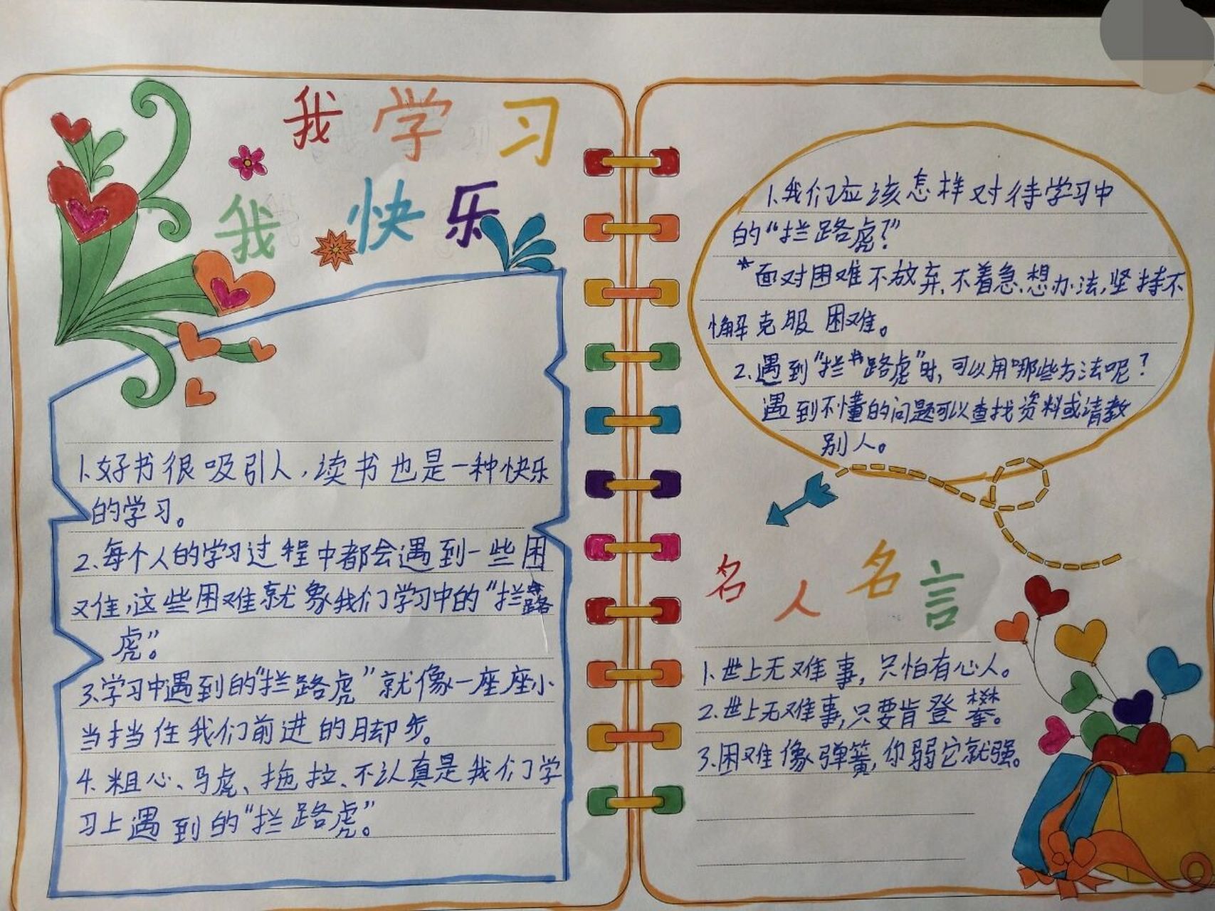 手抄报‖我学习我快乐 主题