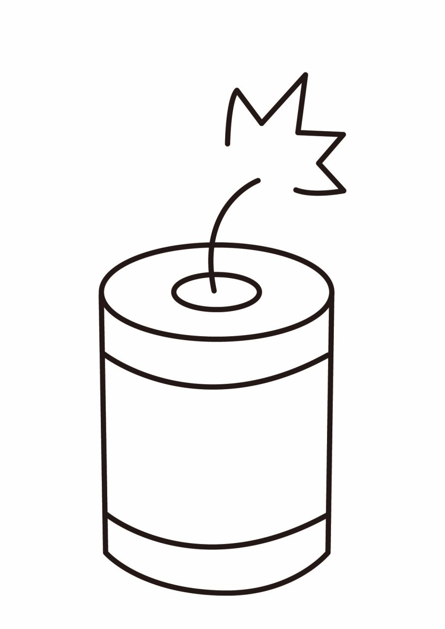 儿童画|鞭炮烟花简笔画06(可打印) 幼儿园鞭炮烟花线稿高清可打印