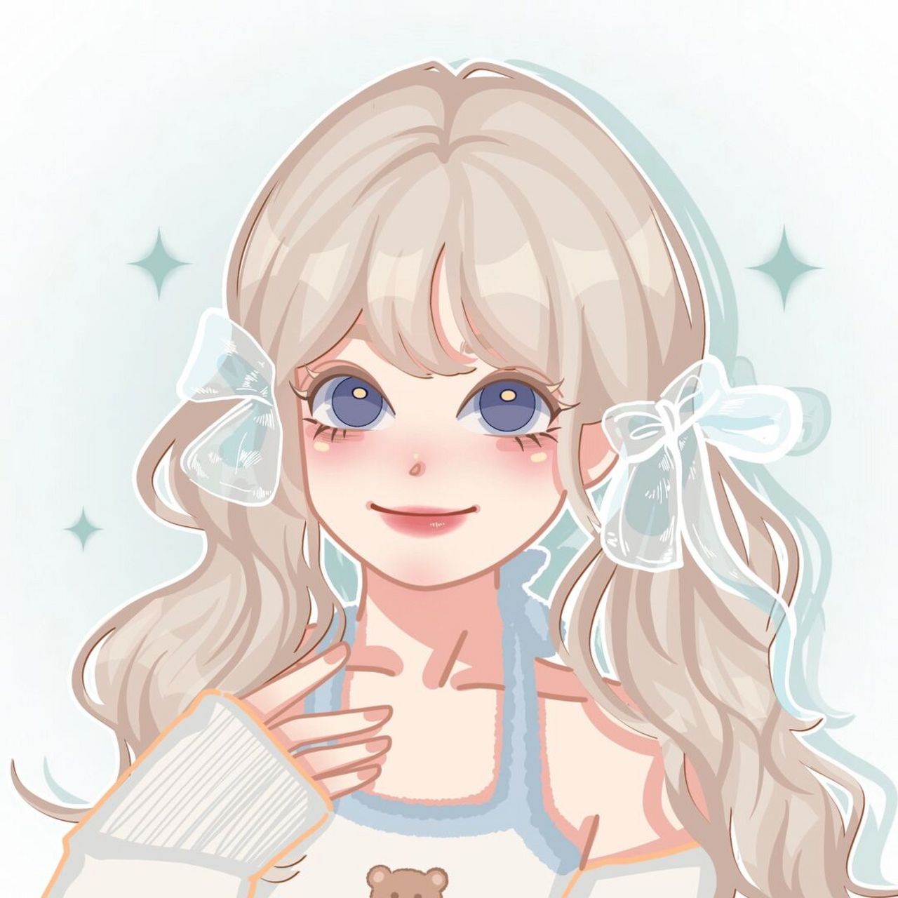 配色感觉清清凉凉的 有参考 9315临摹9315头像 #卡通头像