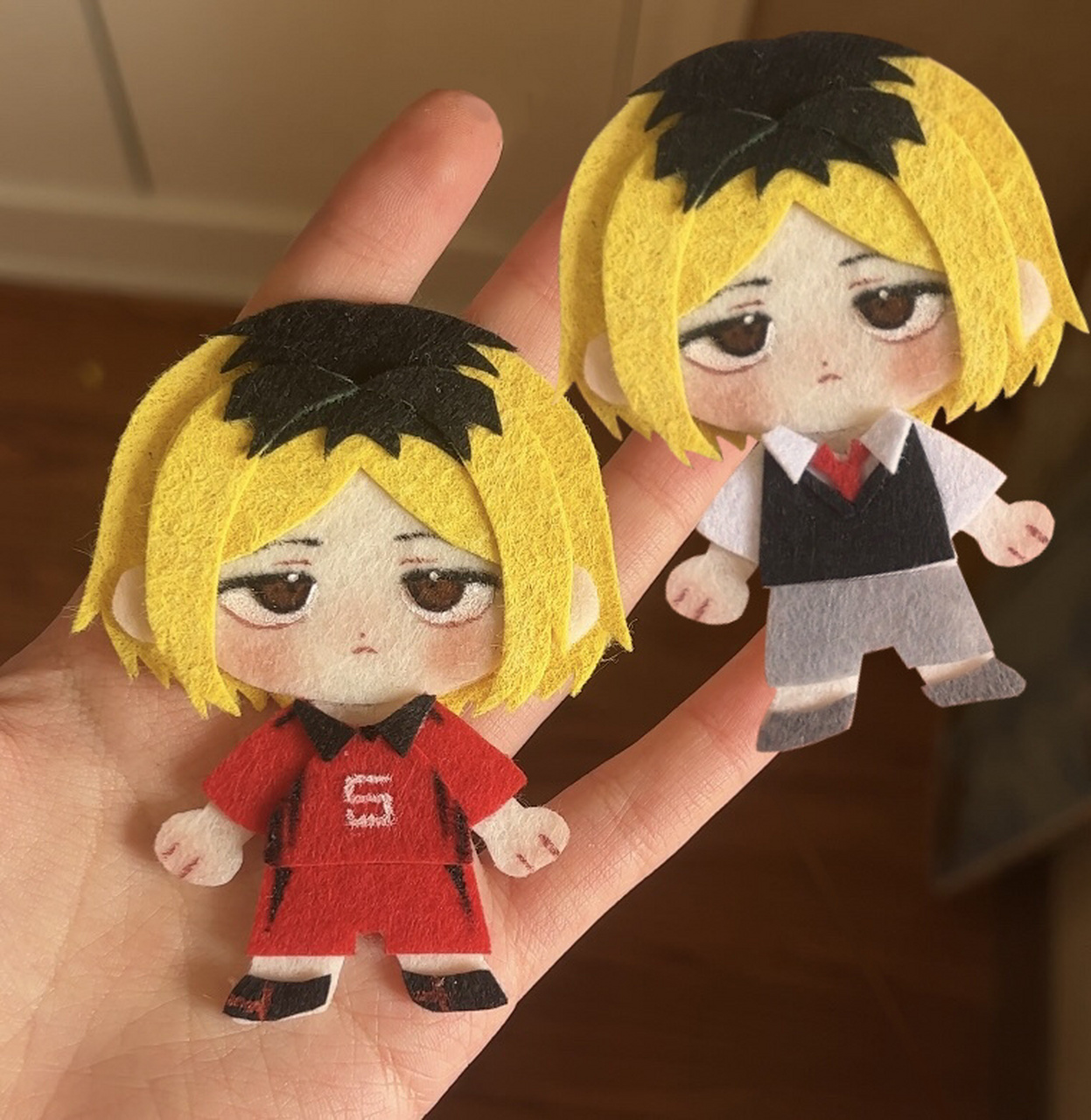 孤爪研磨 不织布可换装小人(含图纸) 这次做的是研磨的不织布小人