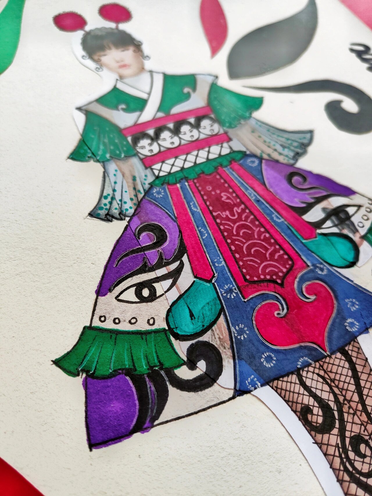 戏曲元素服饰手绘