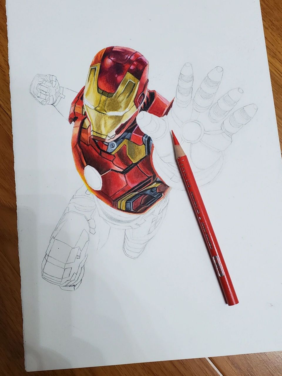彩铅～钢铁侠 给我一身战衣!