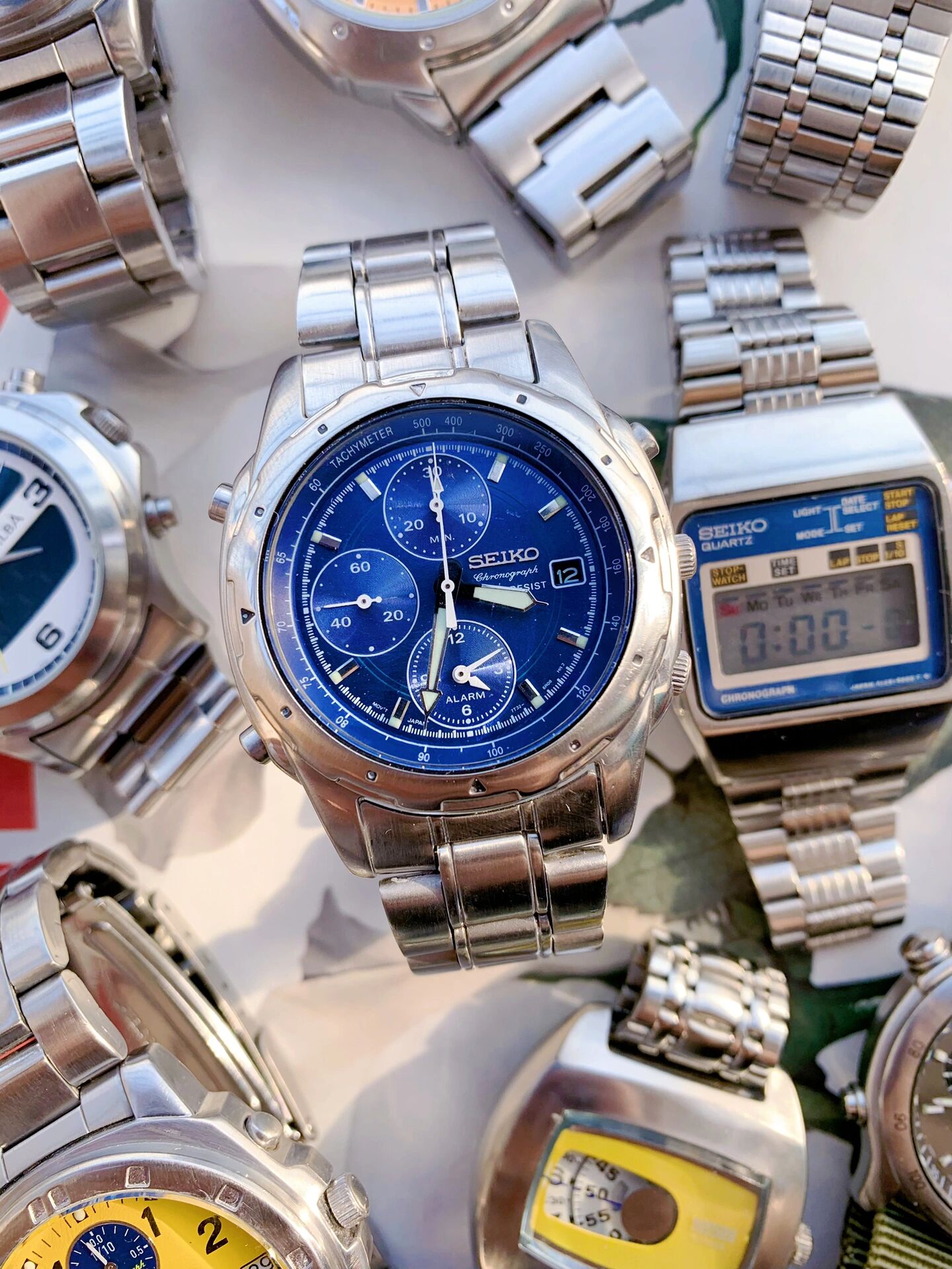 五彩斑斓 彩色表盘中古表⌚爱了爱了  最近偏爱彩色盘面中古腕表 大