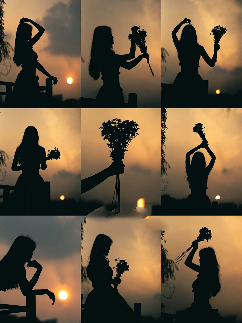 日落拍照|剪影拍照姿势分享|不一样的朋友圈 分享一组落日剪影  |北京