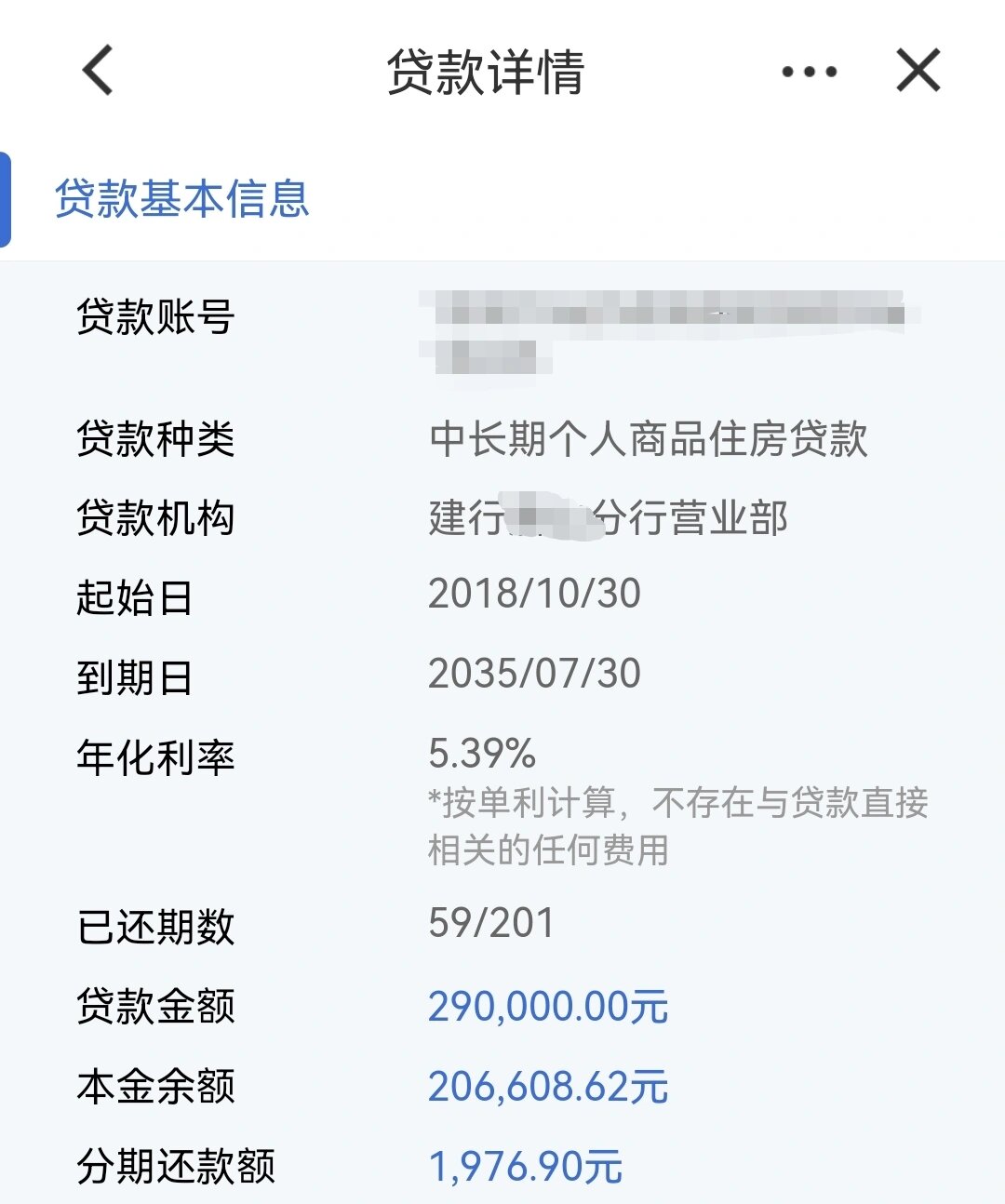 微信公众号收到中国建设银行建设银行发布的关于明确存量首套住房贷款