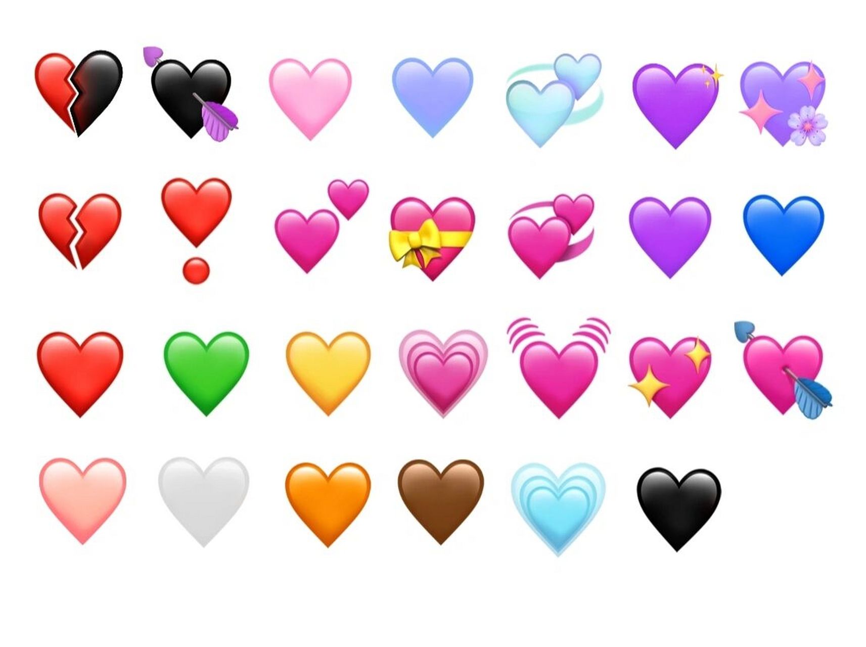 emoji表情爱心78篇Ⅱ拼贴手账素材 自己整理的/少量,白底很好自抠