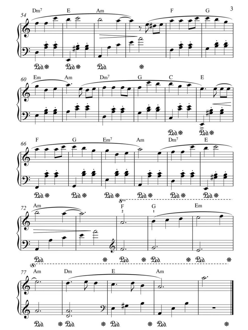 简单流行热门钢琴曲|枕边童话乐谱分享 你们想要的抖音热门曲《枕边