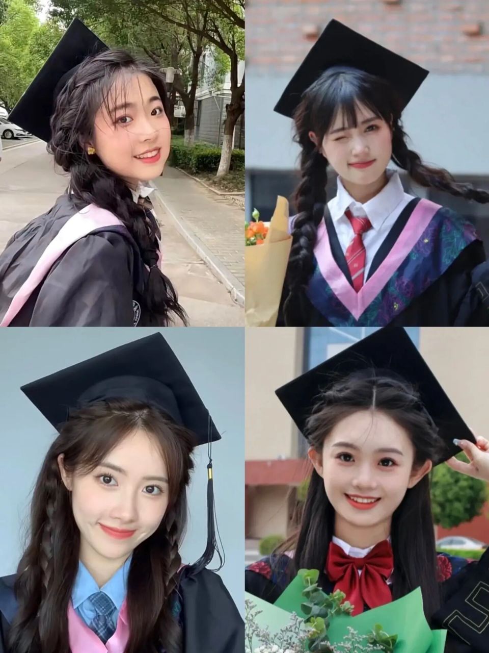 41566个毕业照95|学士服发型推荐 活泼灵动才是青春该有的样子