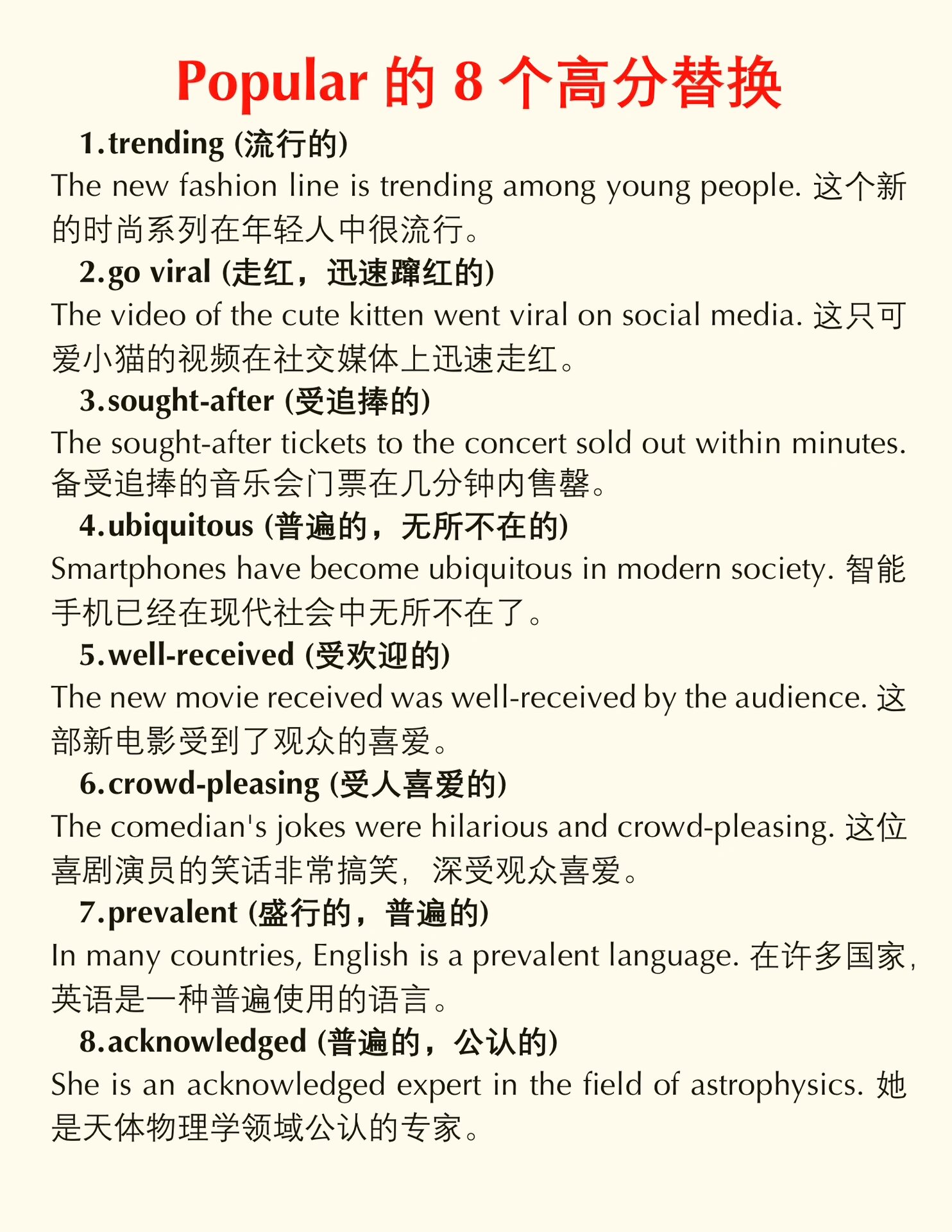 写作里怎么替换popular呢? 来学习一下popular的高分替换词吧!