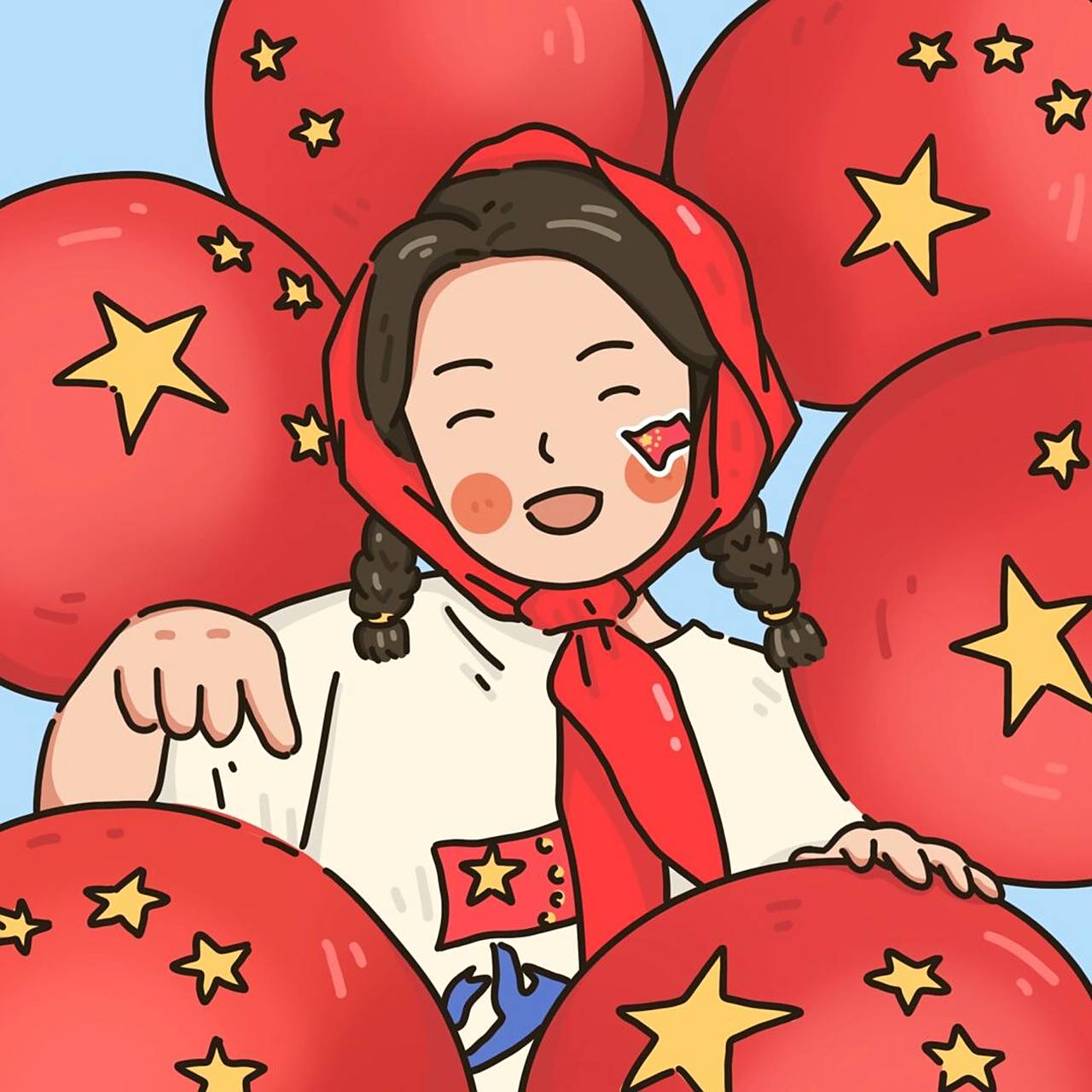 我们生在红旗下 长在春风里～ 9015祖国妈妈生日快乐98 #国庆