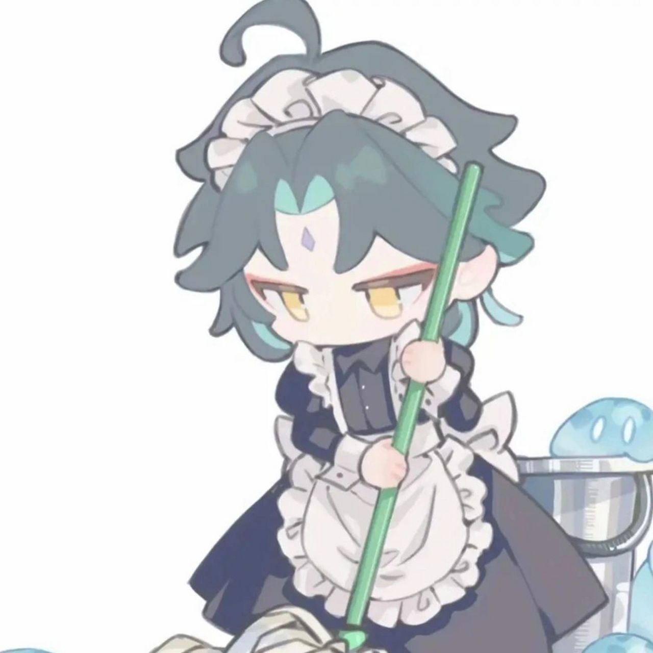 可爱的魈女仆 魈猫猫化身小女仆 家里有只魈女仆是多么快乐的事情