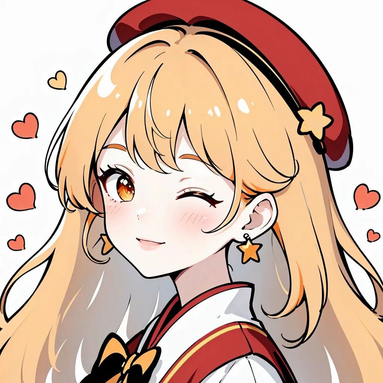 极简橙色系闺蜜头像