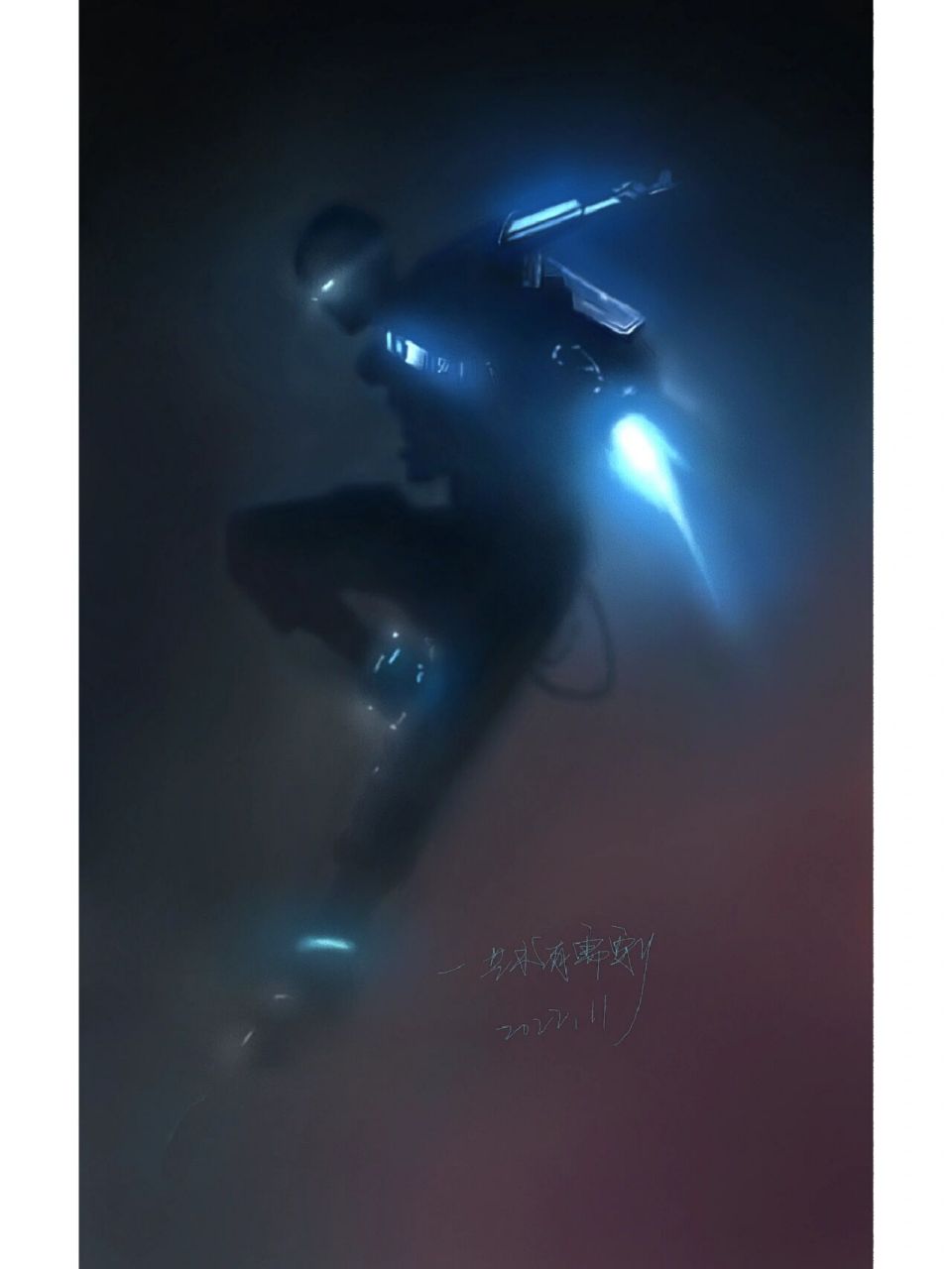 这个是和平精英火箭小子,板绘画的