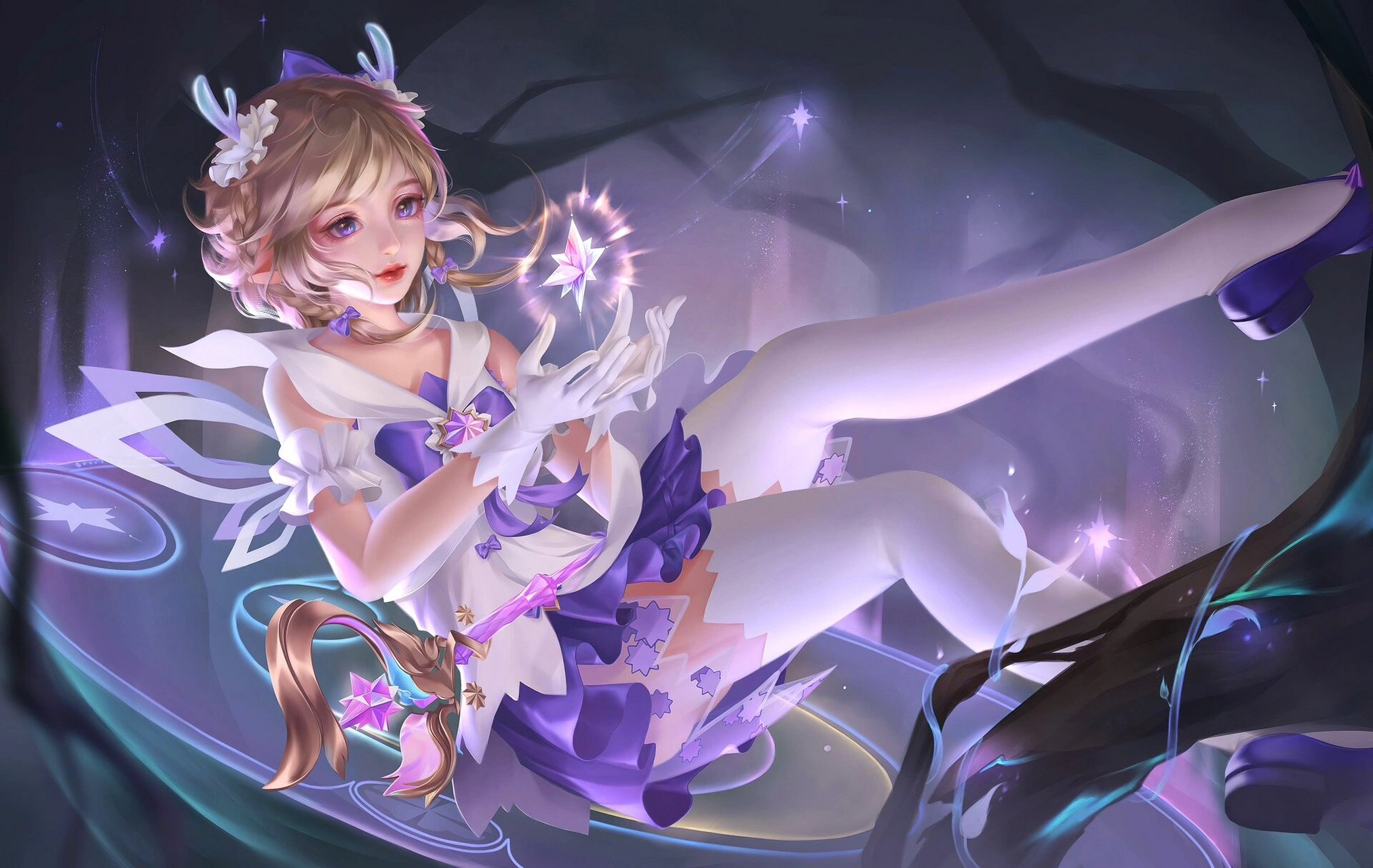 树林是红色,小山是绿色,你猜小鹿是什么颜色?