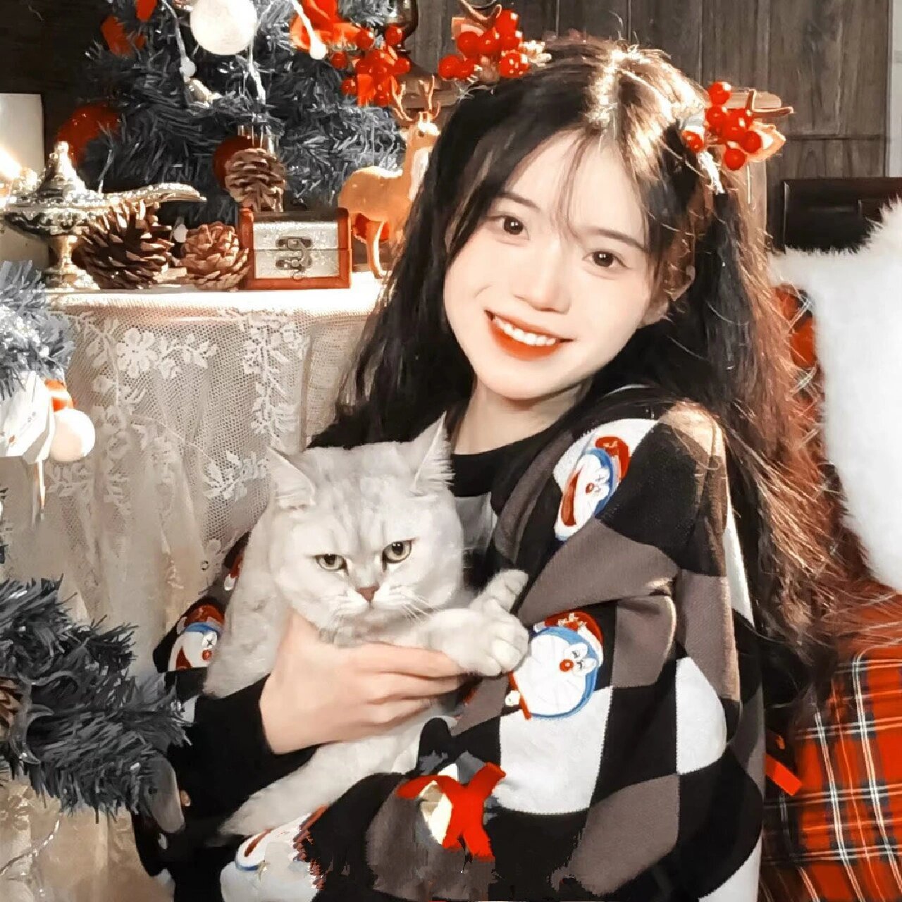 适合圣诞节的女生头像来了