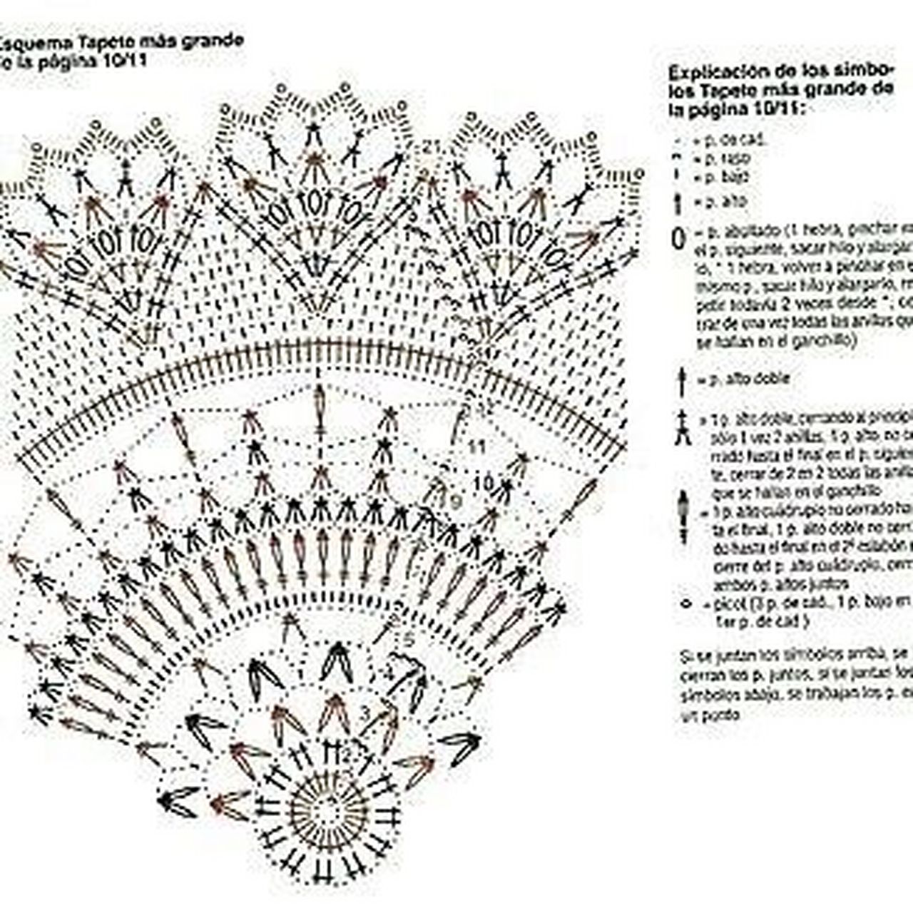 【图解】钩针手工编织 蕾丝餐巾桌布花片图案
